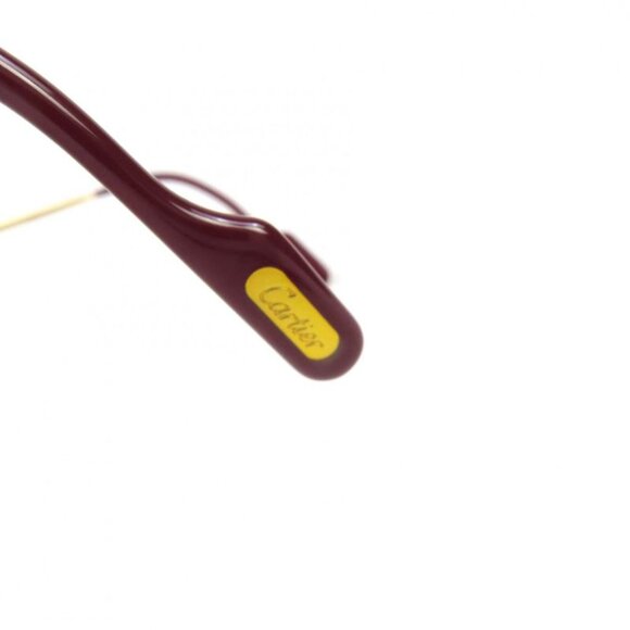 Cartier 2 C Decor Two Point Rimless Sunglasses Gold Bold 22 135 Demo Lens